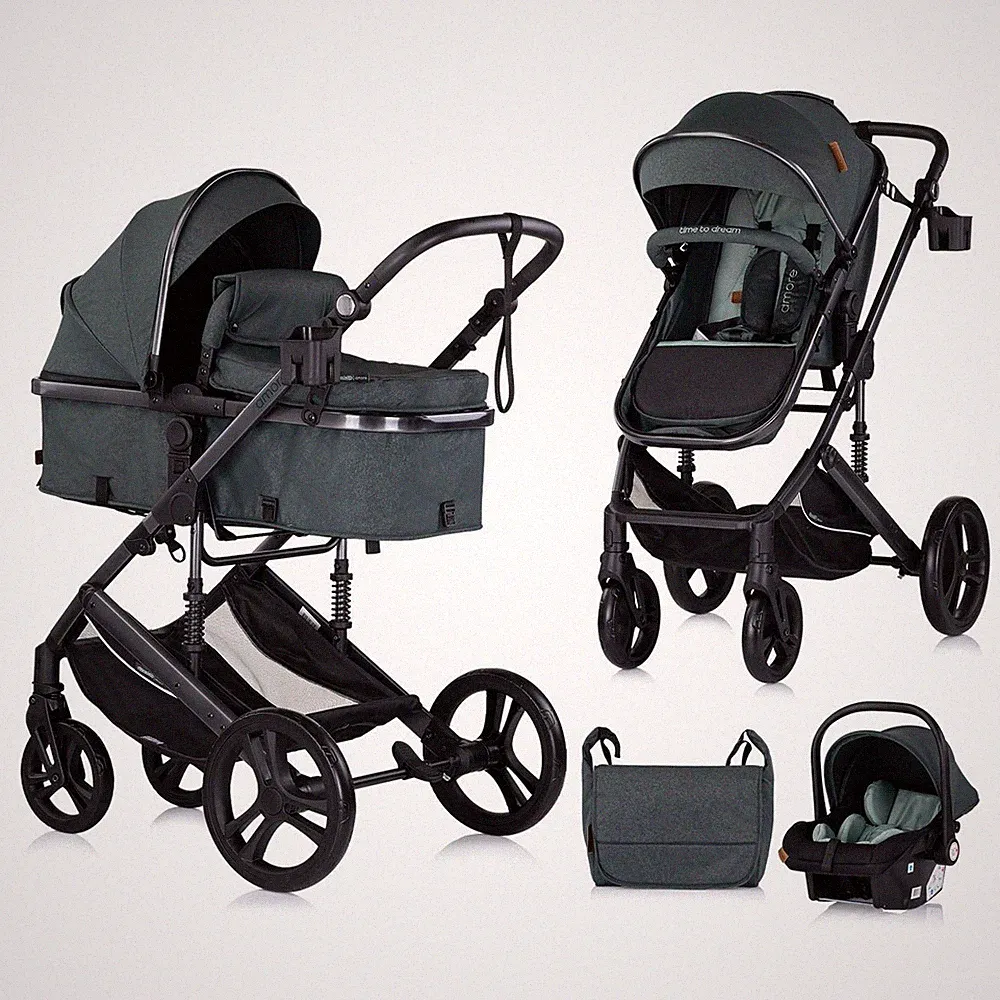 Türkise Kinderwagen
