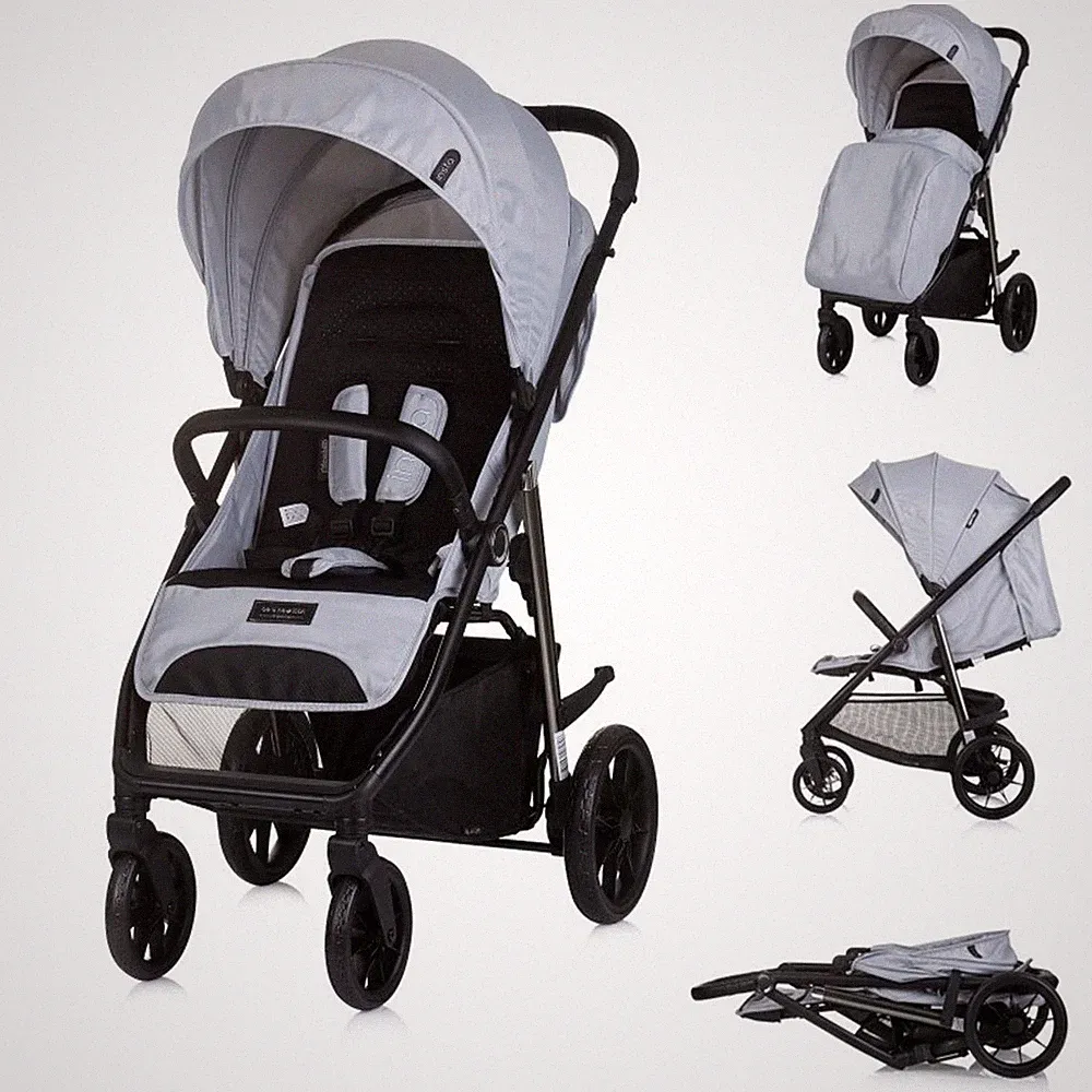 Chipolino Kinderwagen Buggy Insta, Fußabdeckung, Federung, Korb, Gurt, klappbar