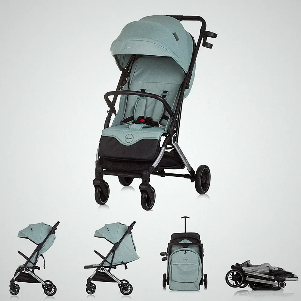 Chipolino Kinderwagen, Buggy Pixie zusammenklappbar Getränkehalter Korb 22 kg