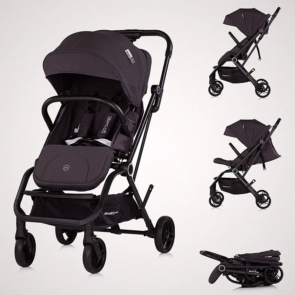 Chipolino Kinderwagen Go Twist Sitz drehbar PU-Reifen klappbar Federung Korb