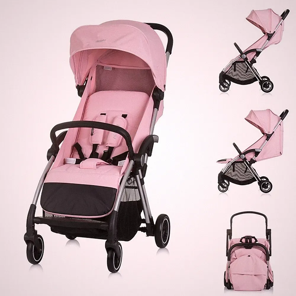 Chipolino Kinderwagen Illusion klappbar, verstellbare Fußstütze, Federung, Korb