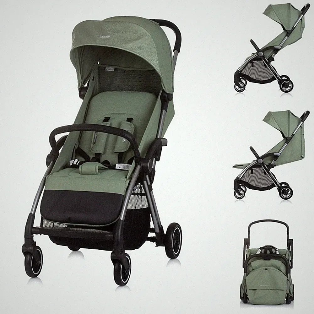 Chipolino Kinderwagen Illusion klappbar, verstellbare Fußstütze, Federung, Korb