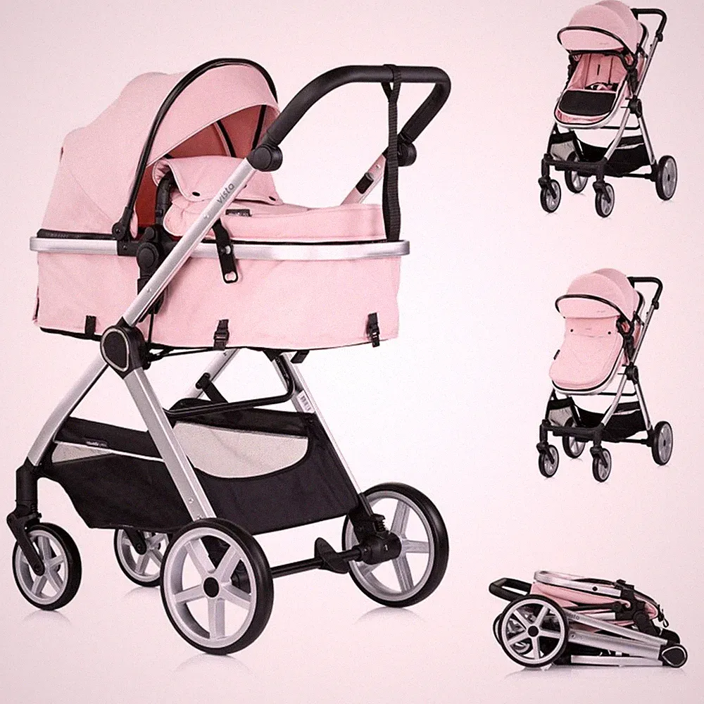 Chipolino Kombikinderwagen 2 in 1 Vista Wickeltasche, Fußabdeckung, Korb, Gurt