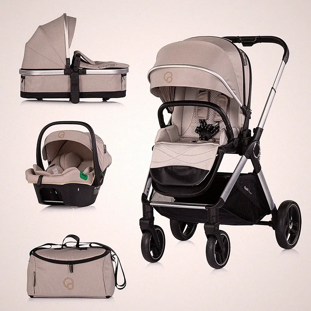 Chipolino Kombikinderwagen Euphoria 3in1 Sportsitz Babyschale umbaubar klappbar