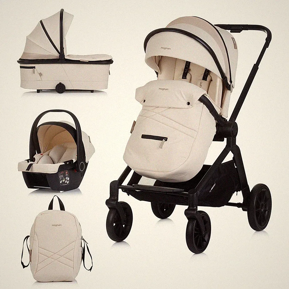 Chipolino Kombikinderwagen Magnum 3 in 1 Babywanne Sportsitz i-Size Babyschale