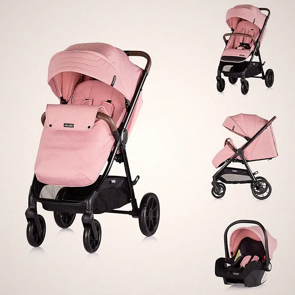Chipolino Kombikinderwagen Ultera 3 in 1 Babyschale Fußabdeckung klappbar Korb
