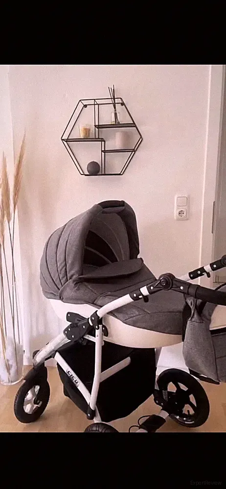 Cleo Kombi Kinderwagen 4 in 1 grau/weiß