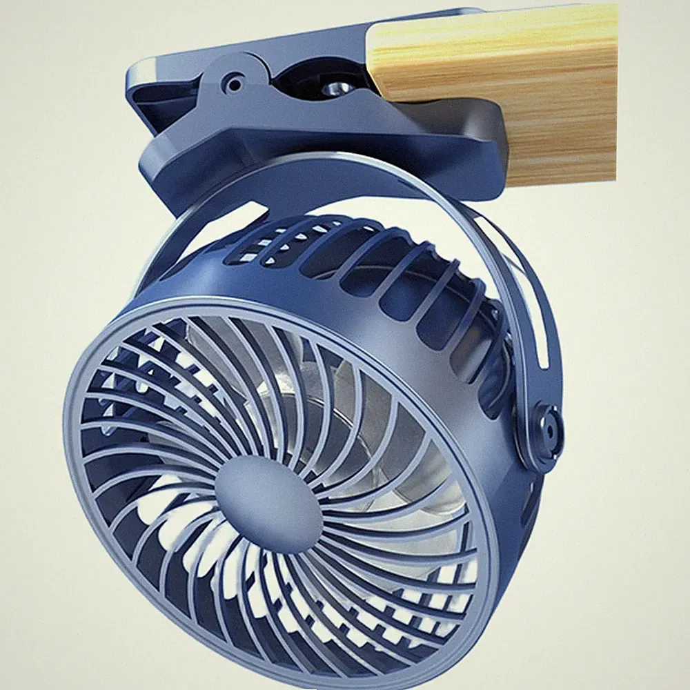Clip On USB Ventilator für Kinderwagen 1200mAh für akku 3 Geschwindigkeiten 350g