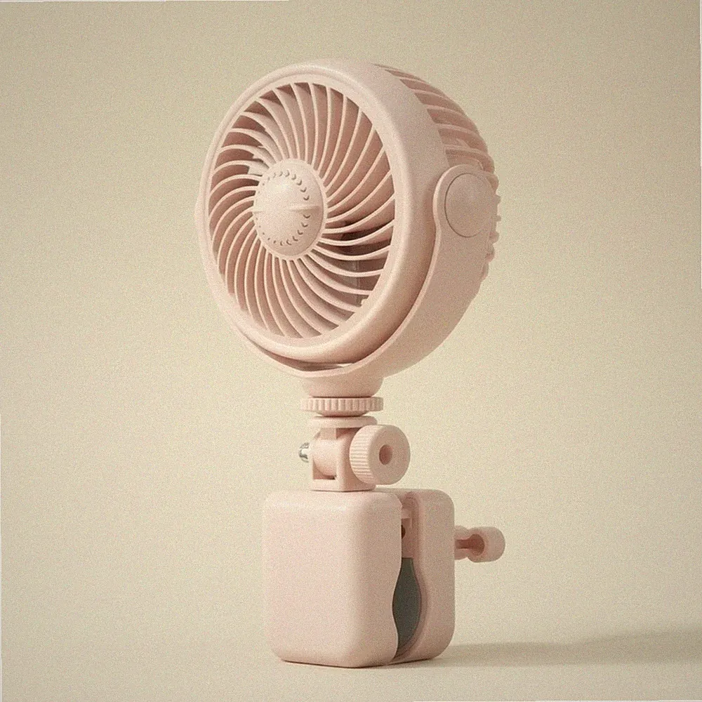 Clip-Ventilator Leise Klemmventilator Kompakt für Kinderwagen, Babybett, Babys
