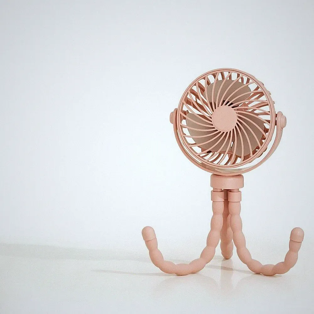 Clip-Ventilator mit flexiblem Stativ flexibel Kinderwagen-Ventilator für Baby