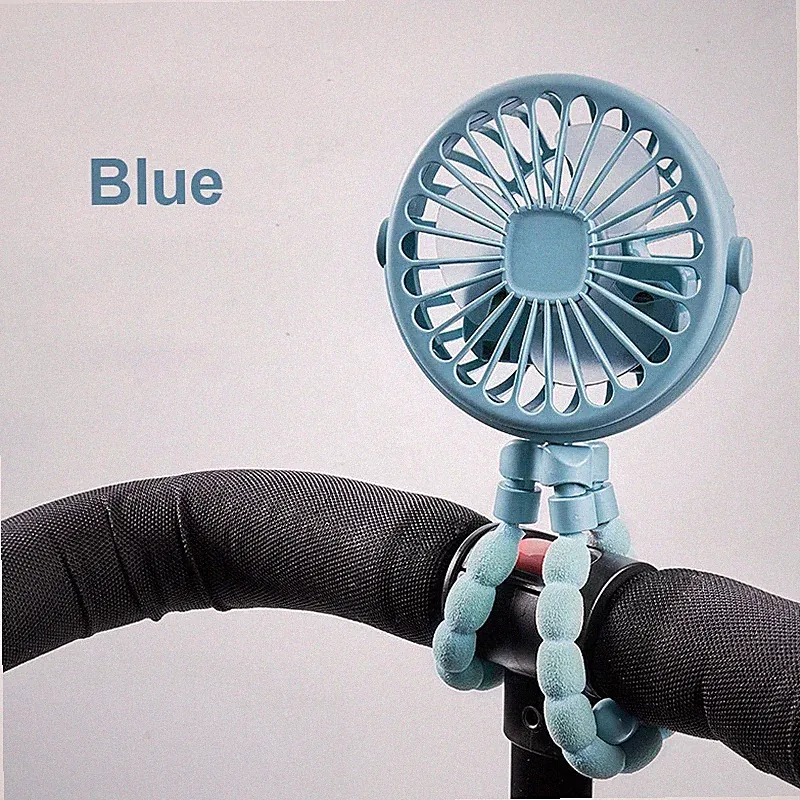 Clip Ventilator USB Aufladbar Kinderwagen 360° Drehbar Mini Oktopus Fan