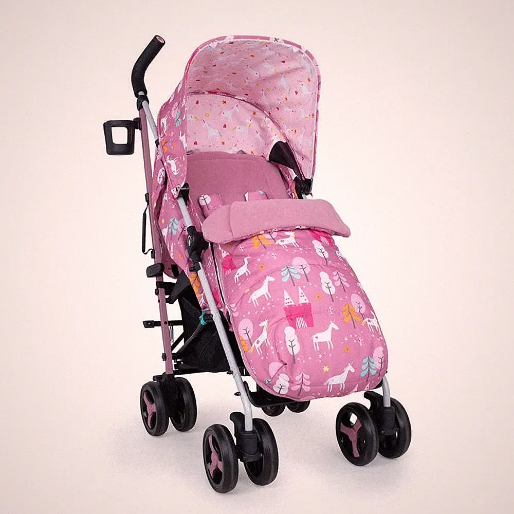 Cosatto Supa 3 Kinderwagen geeignet bis 25 kg leicht kompakt faltbar Einhorn Lan
