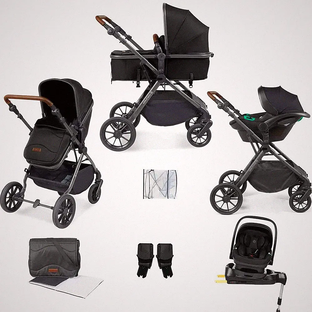 Cosmo Reisesystem Cosmos 9-teiliges Set Isofix schwarz