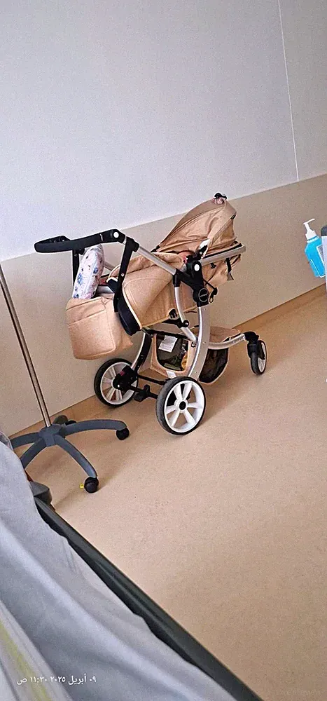 Costway Buggy beige Einsitzer mit Sonnendach, Einkaufskorb, faltbar