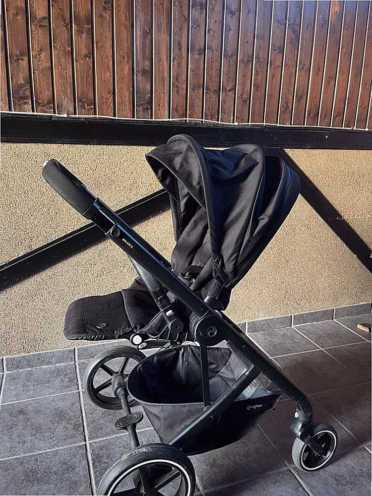 Cybex 3 in 1 Kombikinderwagen & Sportwagen Set schwarz mit Babywanne Babyschale