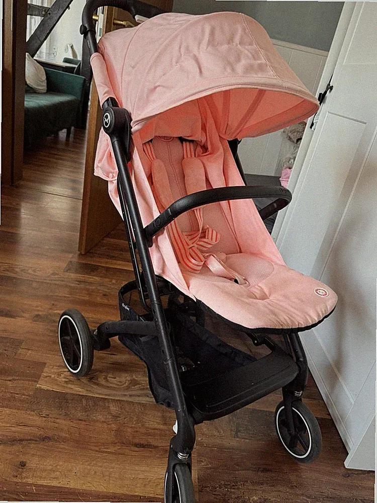 Cybex Beezy Buggy faltbar mit Sonnendach & Korb, rosa/schwarz