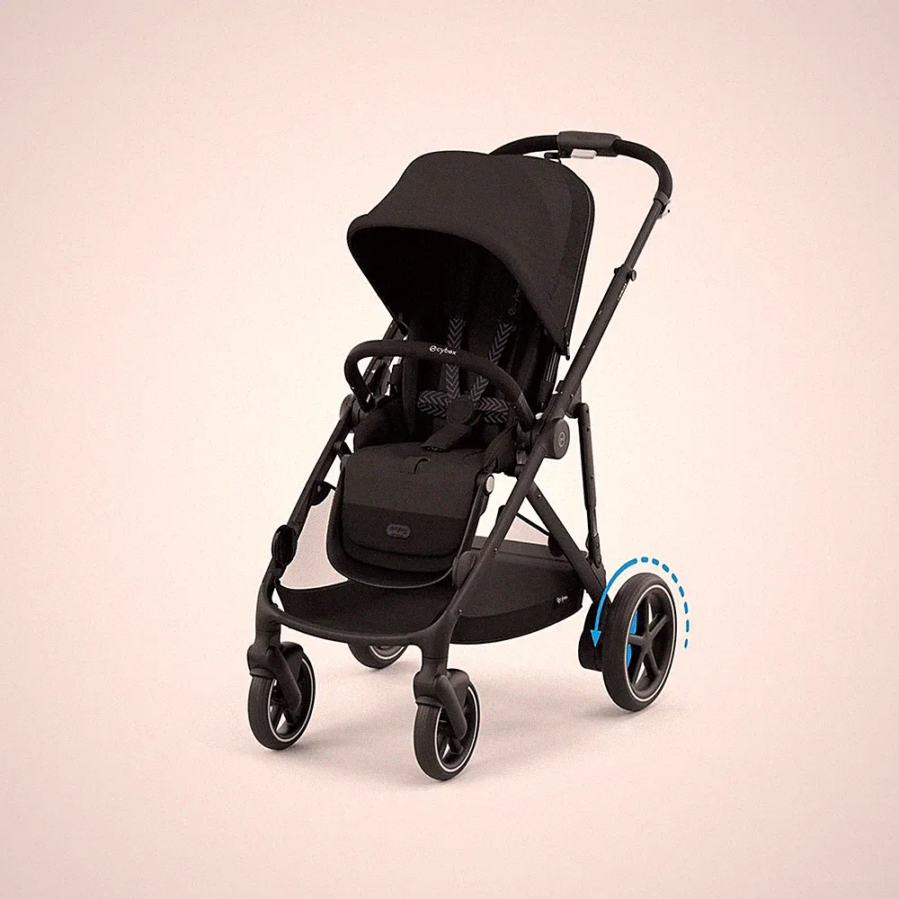 Cybex Gold Buggy e-Gazelle S Moon Black (Black Frame)