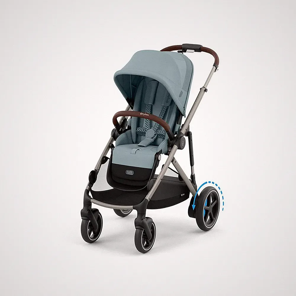 Cybex Gold Buggy e-Gazelle S Stormy Blue (Taupe Frame)