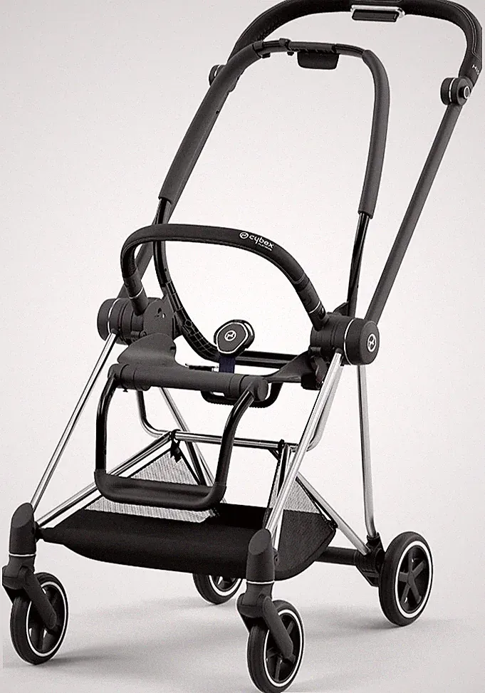⭐️ Cybex Platinum MIOS 3 Chrom Schwarz Chassis & One Pull Harness Sitzgestell NEU