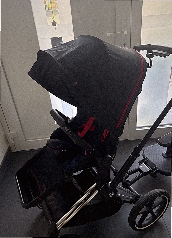 Cybex Priam Ferrari Kombikinderwagen/Sportwagen schwarz/rot Babywanne+Sitz&Sch