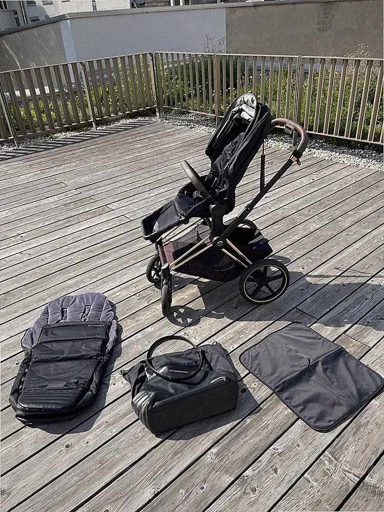 Cybex Priam Lux Kinderwagen mit Babywanne Sportsitz Regenschutz und Maxi Cosi