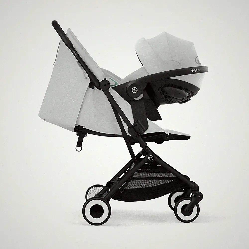 Cybex Reisebuggy Kinderwagen Orfeo BLK fog grey Liegeposition Trageriemen