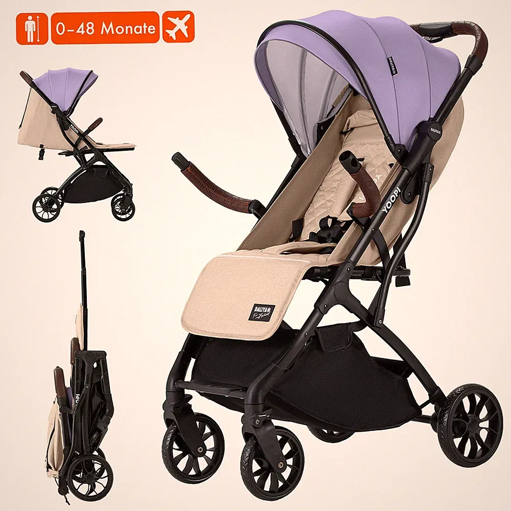 Daliya® YOOPI Reisebuggy Teleskopgriff kompakt faltbar Buggyl fürs Flugzeug