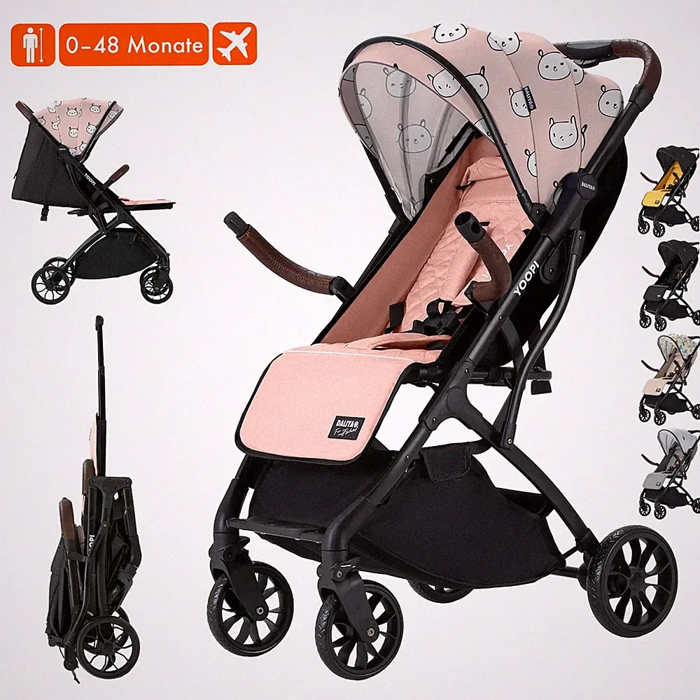 Daliya® YOOPI Reisebuggy Teleskopgriff kompakt faltbar Buggyl fürs Flugzeug