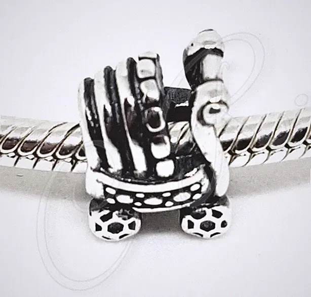 Damen Charm "Baby Wagen Kinderwagen" Buggy, Anhänger aus 925er Silber Sterling