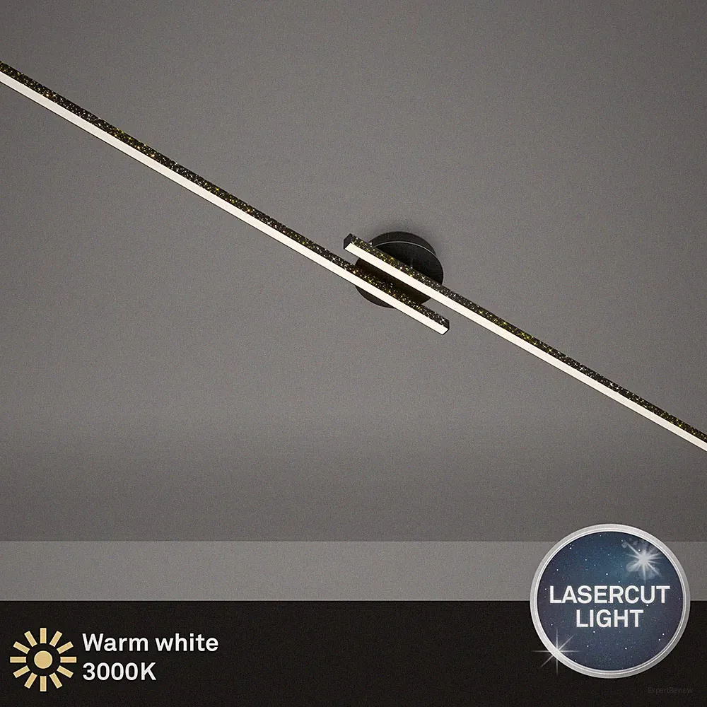 Deckenleuchte Briloner Deckenlampe LED 24W Schwenkbar Laserlochoptik 3000K Glitz