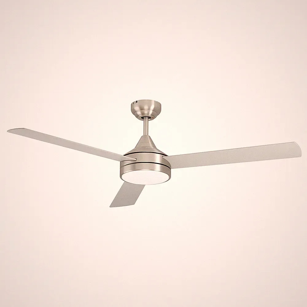 Deckenventilator mit Licht Ventilator mit Fernbedienung Timer Silber Ø132cm