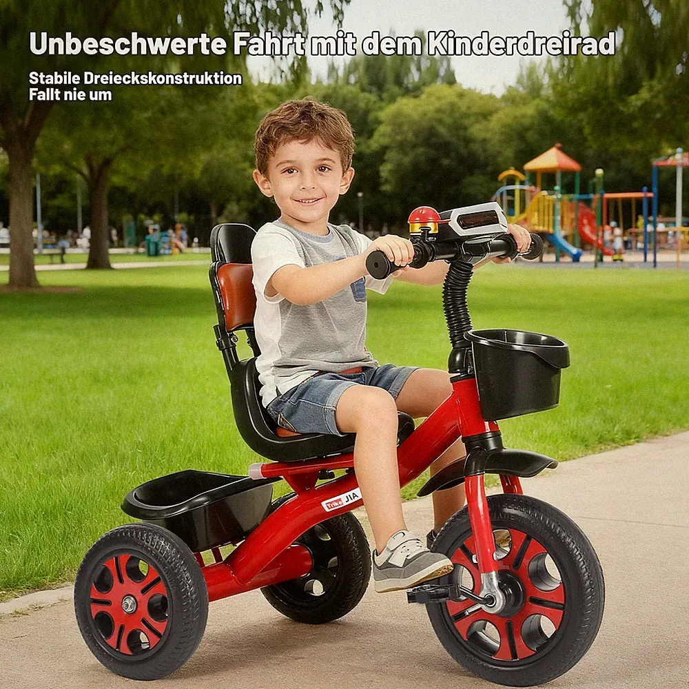 Dreirad Kinderdreirad Kinder Buggy Lenkstange Fahrrad Baby Kinderwagen mit Fhtqf