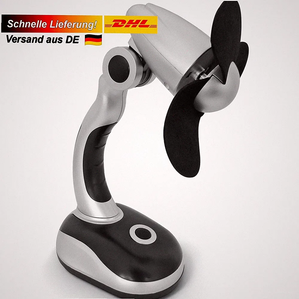 EAXUS® Mini Ventilator Tischventilator Leise tragbarer Lüfter Handventilator Fan