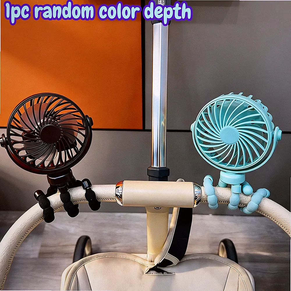 Ein 360° drehbarer, flexibler Handventilator mit Clip, ein tragbarer...