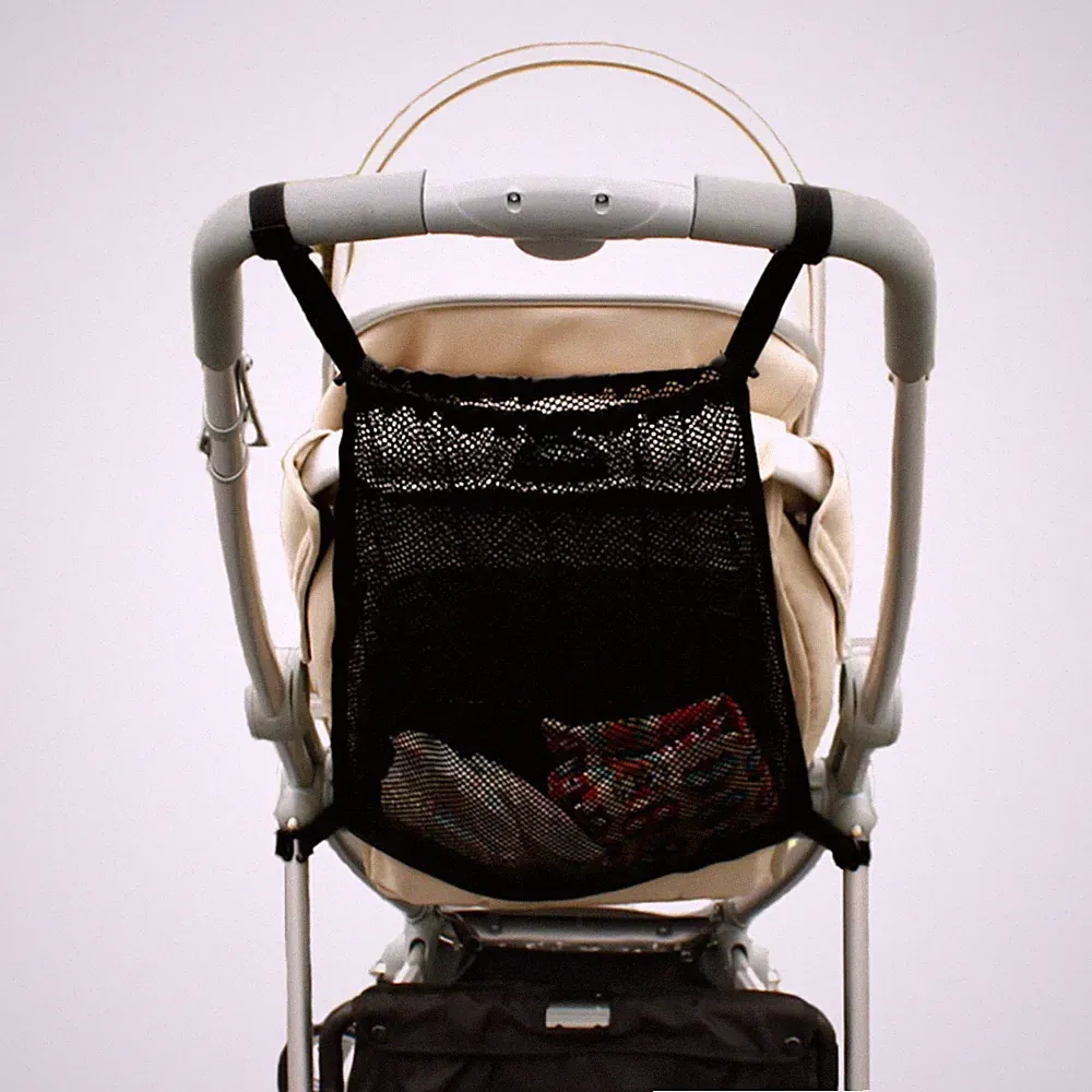 Einkaufstaschen Kinderwagen Netz Einkaufskorb Buggy Stauraum Schwarz