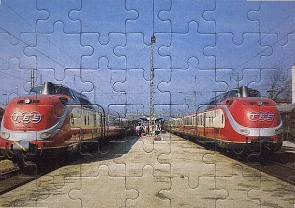 Eisenbahn Kinder-Puzzle · Diesel-Triebwagen der Baureihe 601 (VT 11.5) DB