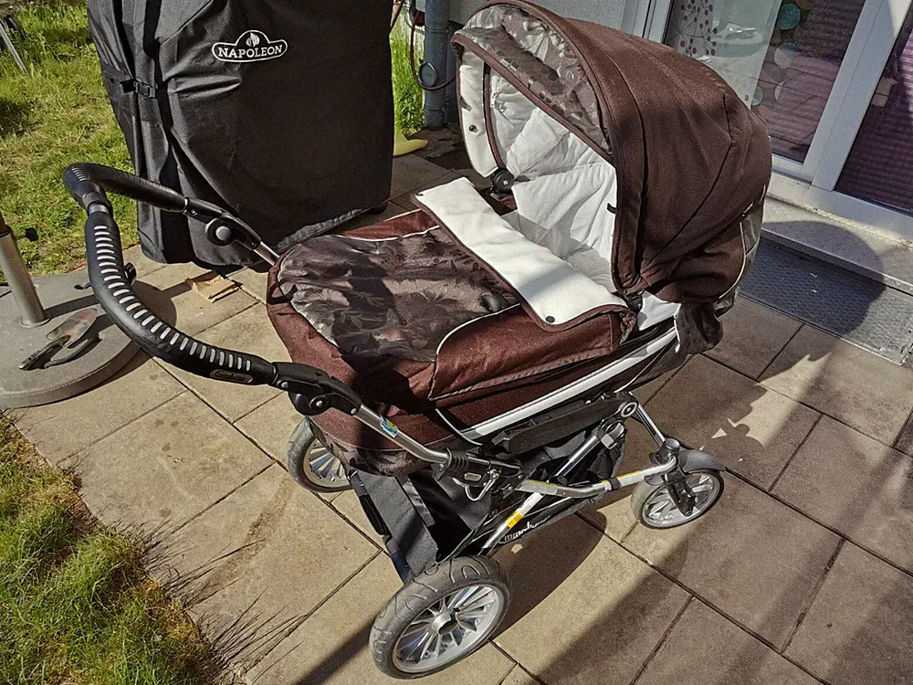 Emmaljunga Edge Duo Combi brown Flowers Gestell Duo S
