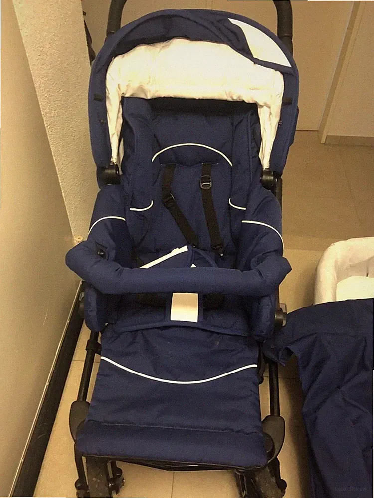 Emmaljunga, Kinderwagen 2 in 1 gebraucht, Babyschale und Sportsitz, blau