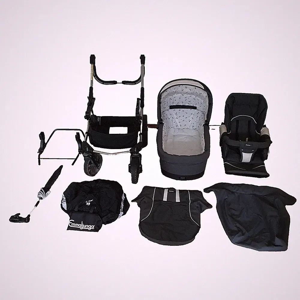 EMMALJUNGA Kinderwagen-Buggy-Kombi mit viel Zubehör (Sonne, Regen, Buggyboard)