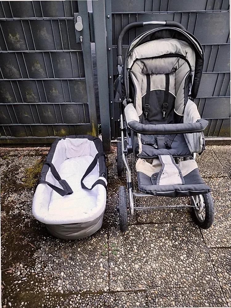 Emmaljunga Kombikinderwagen Babywanne Sportsitz Zubehör Moskitonetz Sonnenschirm