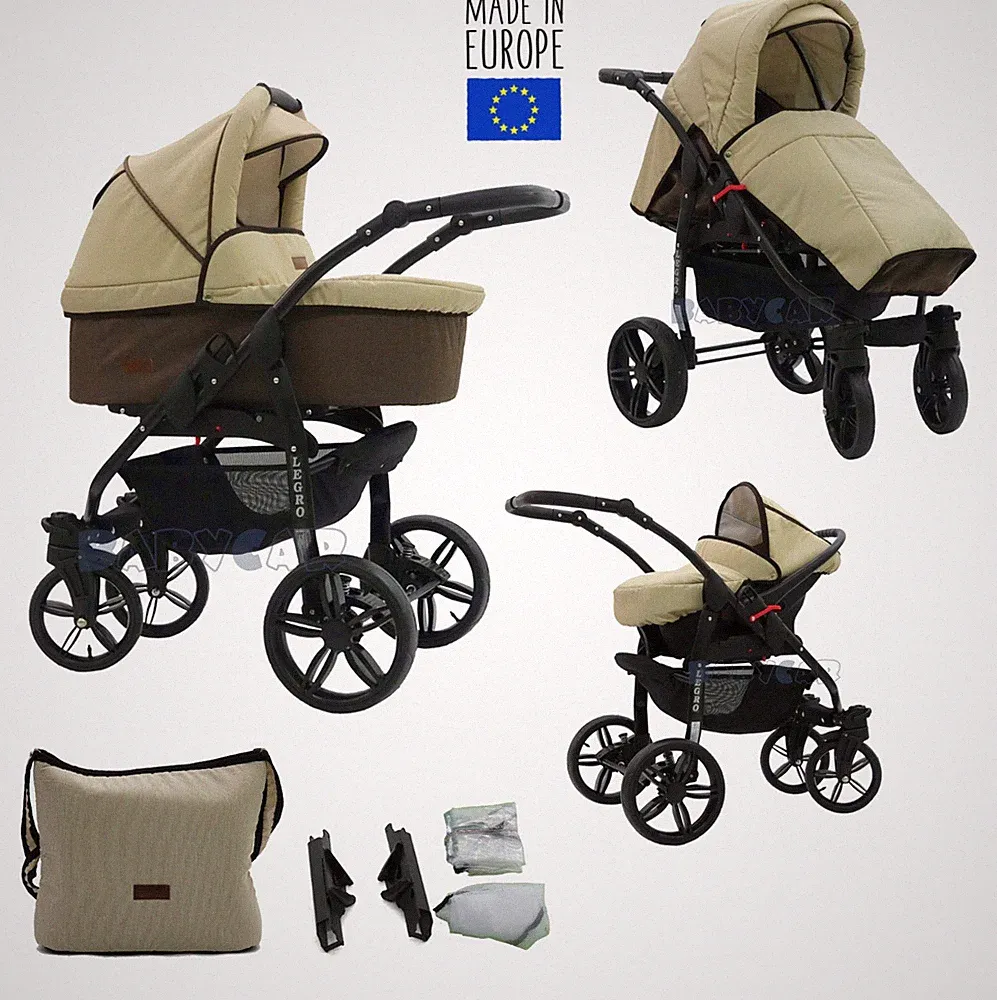 EU Kombi Kinderwagen Babywanne Sportwagen Autositz Babyschale Schwenkräder NEU