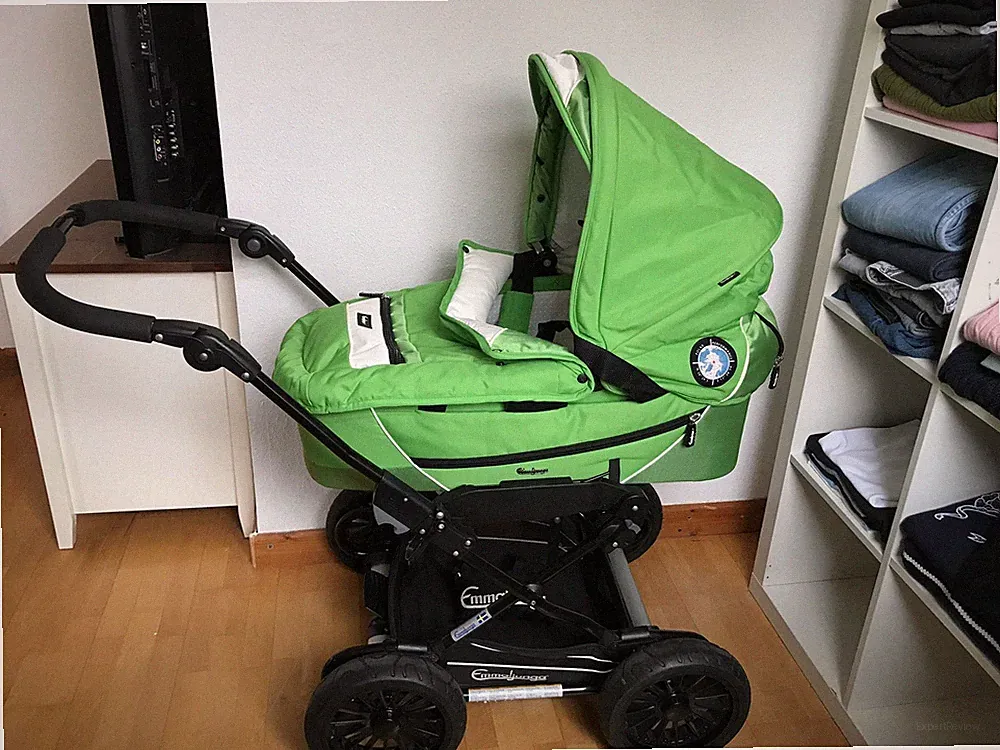 Exclusiver kinderwagen Emmaljunga DUO Polar Performance in Grün