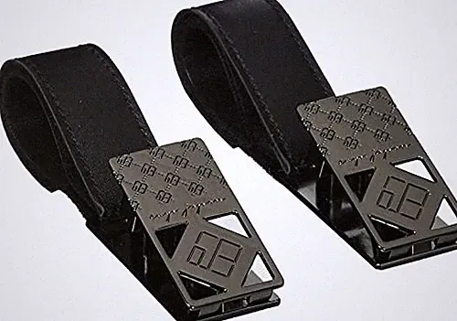 expjapon Deckenclips (Schwarz Kunstleder Metall Kinderwagenclips Baby Lap