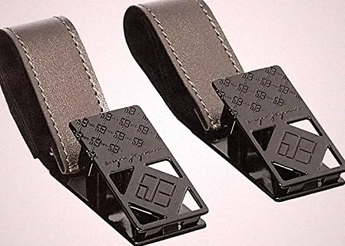 expjapon Deckenclips Schwarz - Metallic Grau Kunstleder Metall Kinderwagen