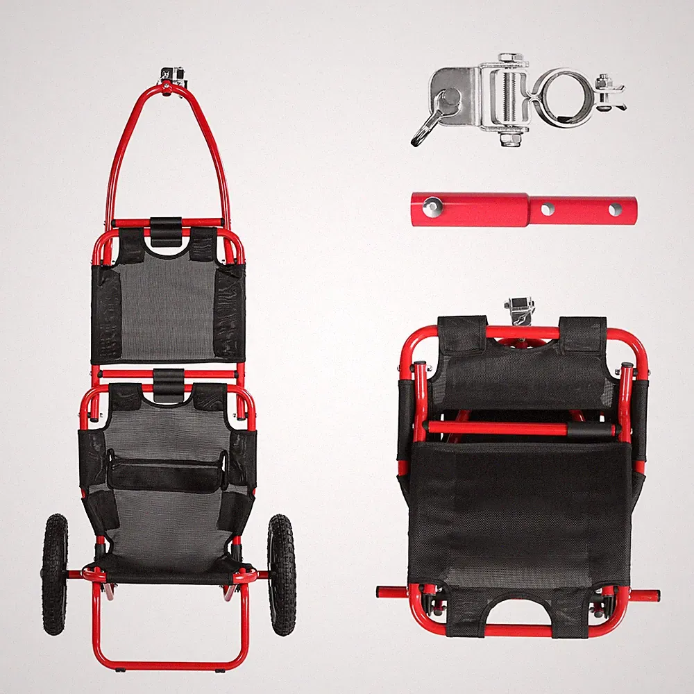Fahrradanhänger, leicht zusammenklappbar, Handwagen, mit 30 cm Luftreifen