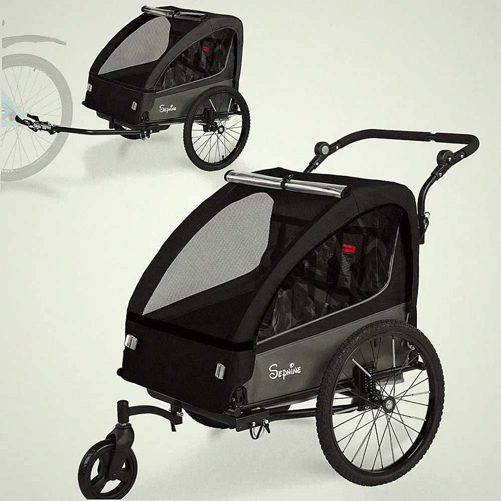 Faltbarer Kinderwagen/Haustierbuggy, offenes 2-in-1-Design, max. 40 kg Zuladung