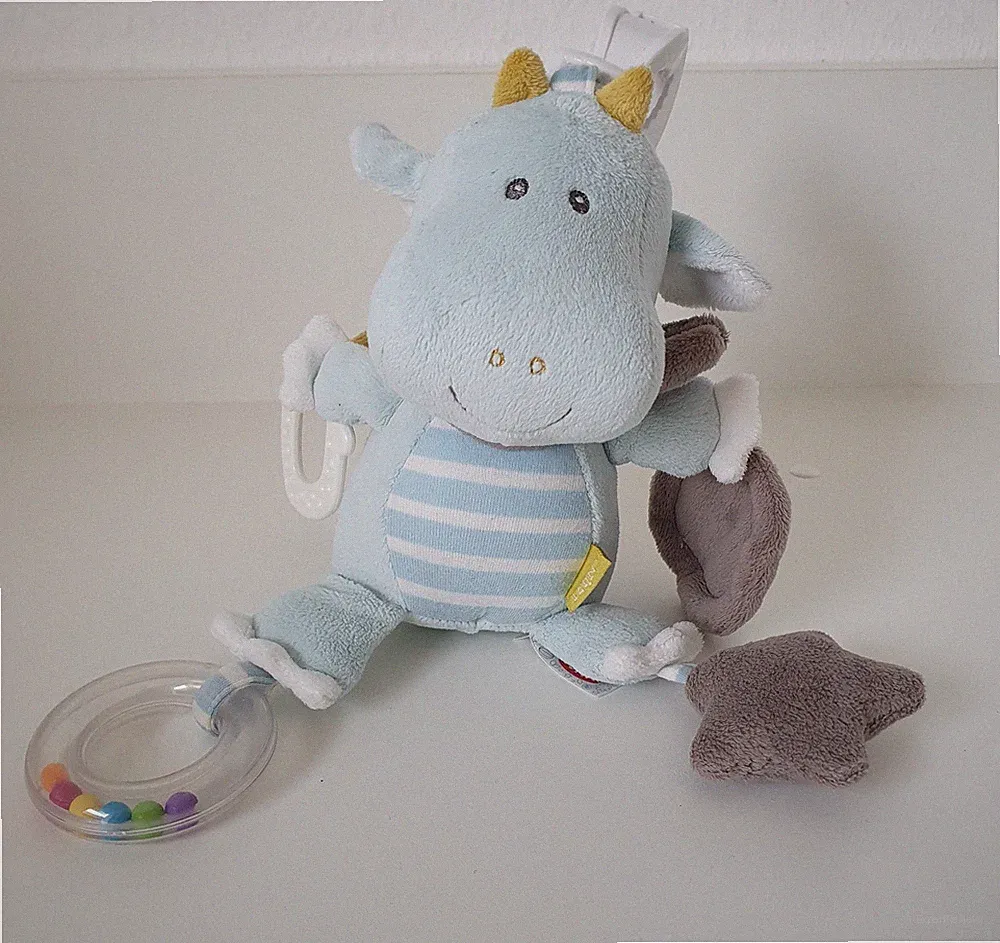 Fehn Activity-Drache mit Klemme Kinderwagen Motorik Spielzeug (Art.-Nr. 065121)