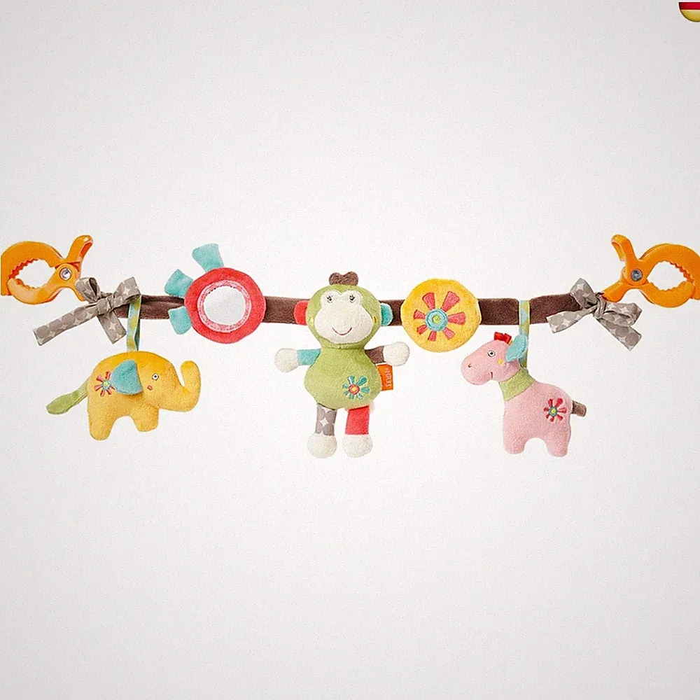 Fehn Kinderwagenkette Spielzeug Safari ? Baby Mobile Kette mit niedlichen