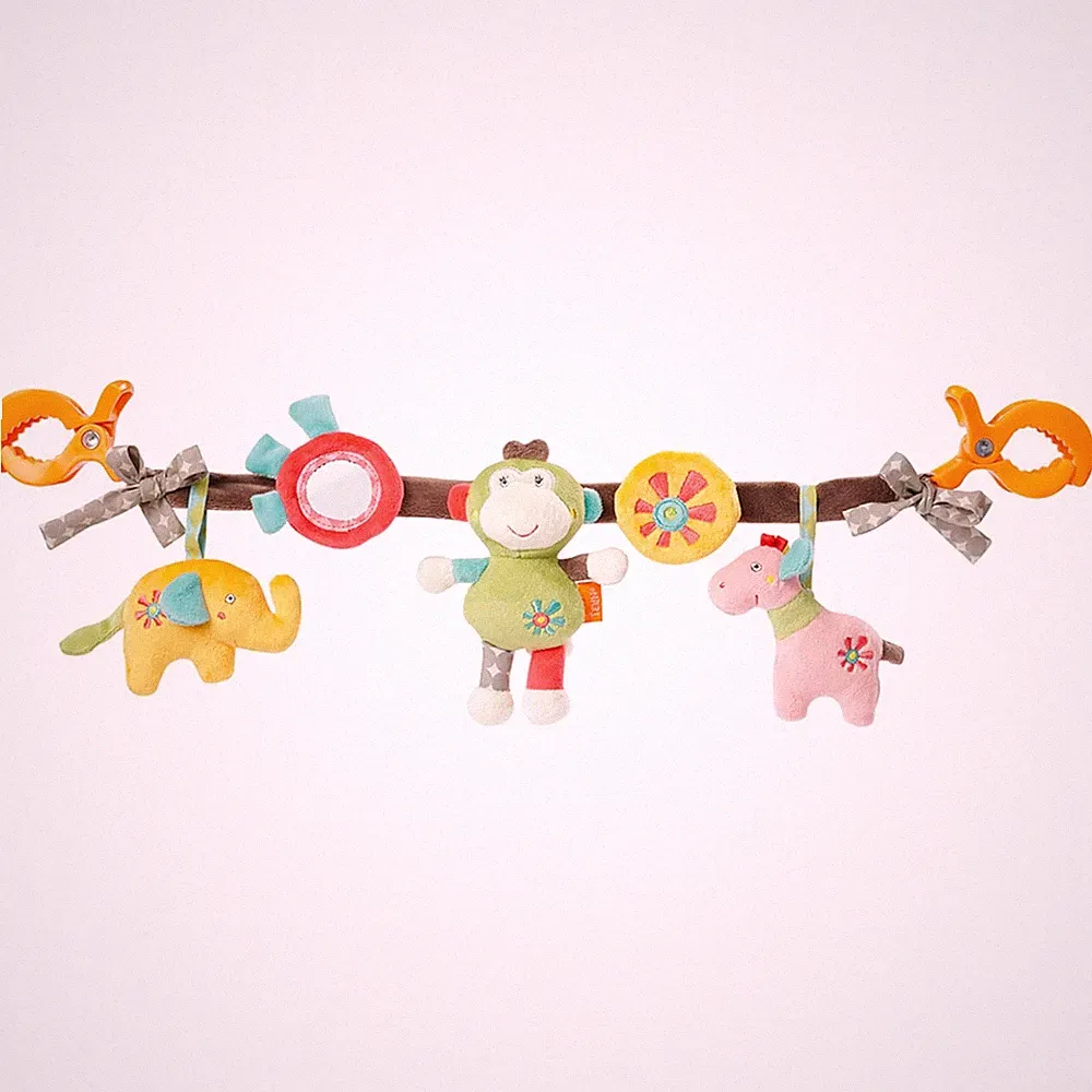 Fehn Kinderwagenkette Spielzeug Safari – Baby Mobile Kette Mit Niedlichen Figure