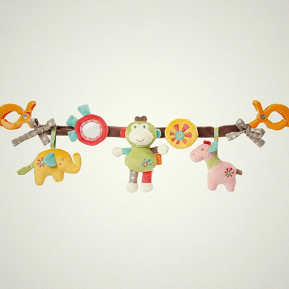 Fehn Kinderwagenkette Spielzeug Safari – Baby Mobile Kette Mit Niedlichen Figure